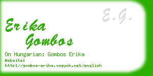 erika gombos business card